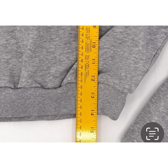 Gymshark Sweater Sweatshirt Womens Small Gray Jogging Cropped tapered Workout - Picture 8 of 8